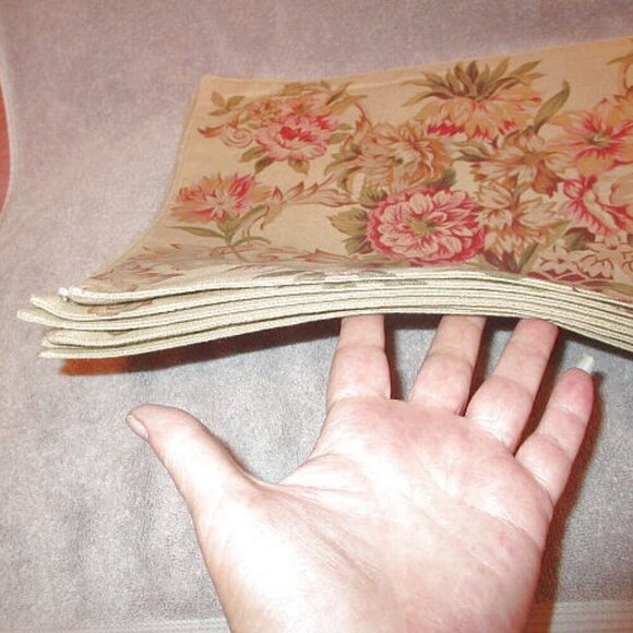 Vintage Ralph Lauren Guinevere Aragon Placemats RARE Set Of 6 Black Label NEW - Picture 5 of 8